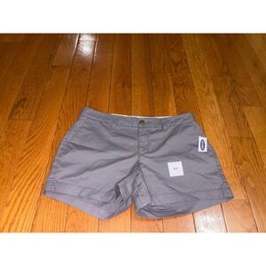 Old Navy Everyday Short Womens 4 Gray Mid Rise Chino Cotton Twill 3.5 Inseam NEW